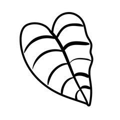leaf plant line style icon