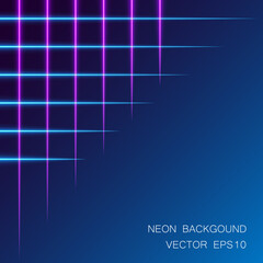 Blue and purple neon lines, abstract background, vector illustration.