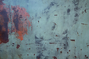 Rusty metal or iron texture background with flaking paint