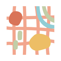 contemporary art work hand draw style icon