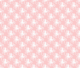 Simple octopus pattern seamless repeat background