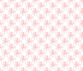 Simple octopus pattern seamless repeat background