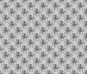 Simple octopus pattern seamless repeat background
