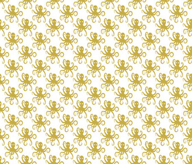 Simple octopus pattern seamless repeat background