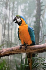 blue and yellow macaw