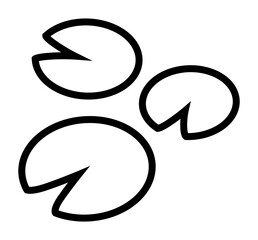 Water lilies or lily pads line art vector icon for apps and websites © martialred