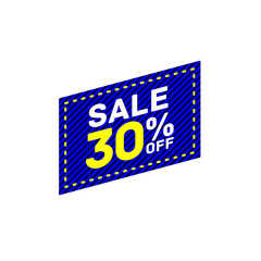 30% offer discount tag sticker circle round vector eps