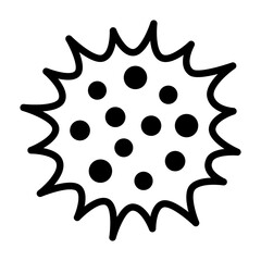 Pollen allergen line art vector icon for allergy apps and websites