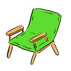 登山、アウトドア、キャンプやグランピングなどで使える、ゆるかわな「折り畳み椅子」ベクターイラスト