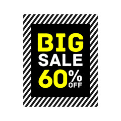 60% offer big sale discount tag sticker banner vector eps