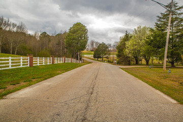 A long country road with no traffic background