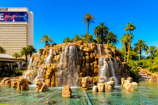 LAS VEGAS, USA - SEP 21, 2017: Oasis, The Mirage is a 3,044 room Polynesian-themed resort and casino, Las Vegas Strip in Paradise, Nevada, United States
