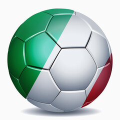 Italy flag on soccer ball
