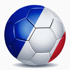 Fototapeta premium France flag on soccer ball