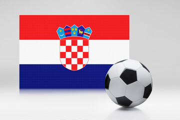 Croatia flag with a soccer ball