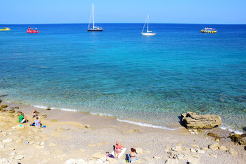 Beach in Rhodes Island, Greece