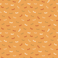 Seamless pattern with hand drawn eye, vector illustration