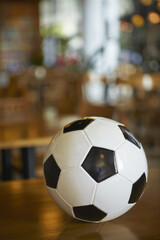 Fototapeta na wymiar Selective focus on a soccer ball
