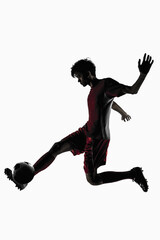 Obraz premium A soccer player receiving a pass