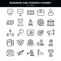 Business Iconset for landingpage and apps