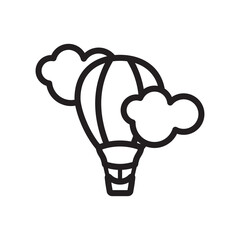 air balloon icon vector symbol template
