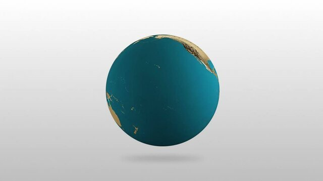 A globe in the form of a globe and its mainland of gold.
