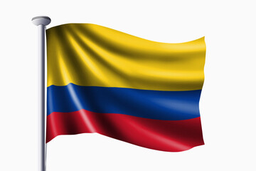 Colombia flag waving