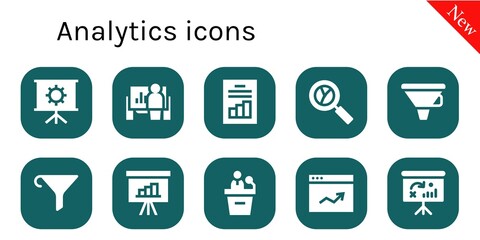 analytics icon set