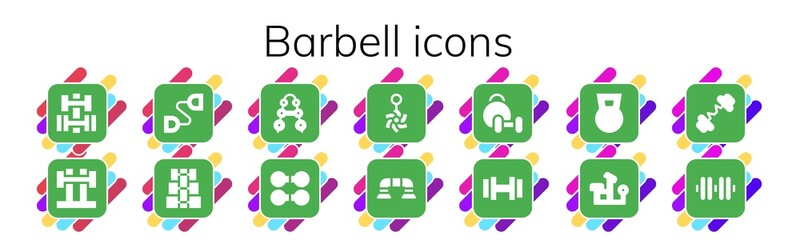 barbell icon set