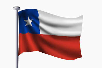 Chile flag waving