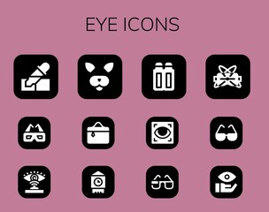 Modern Simple Set of eye Vector filled Icons