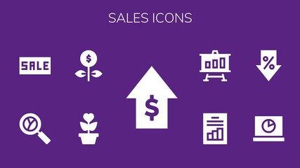 sales icon set