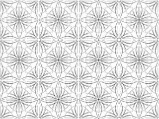 Seamless pattern design with floral background elements, beautiful ornaments, black, white, orange, pink, red, green, yellow, blue, gray, purple