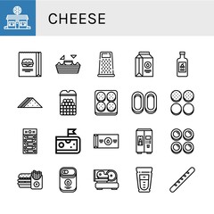 Set of cheese icons