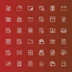 Editable 36 organize icons for web and mobile