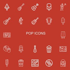 Editable 22 pop icons for web and mobile