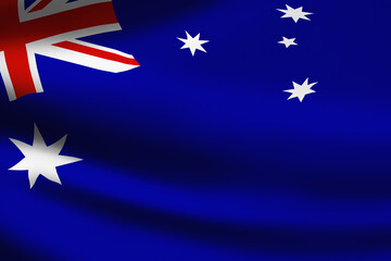 Australia flag waving