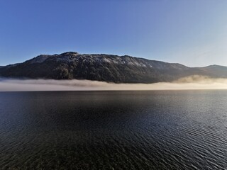 lake and mountains