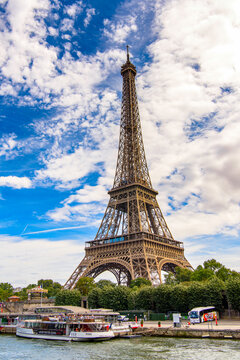 PARIS, FRANCE - JULY 29, 2017: Eiffel Tower, one of the most famous monuments in Paris