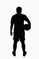 Silhouette of a football player