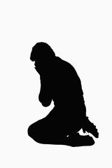 Silhouette of a football player