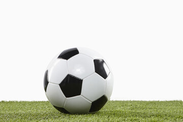 Soccer ball on a playing field
