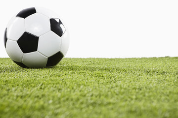 Soccer ball on a playing field