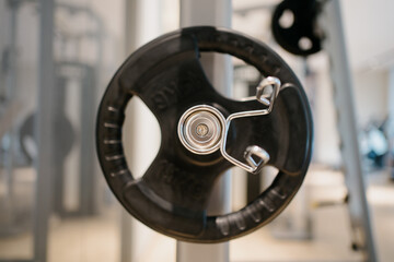 dumbbell on a wooden table