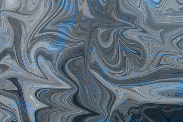 Colourful psychedelic background made of interweaving curved shapes. liquid splash as Illustration.