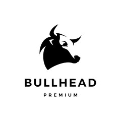bull head logo vector icon illustration