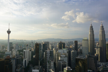 Fototapeta na wymiar Kuala Lumpur city skyline in the afternoon