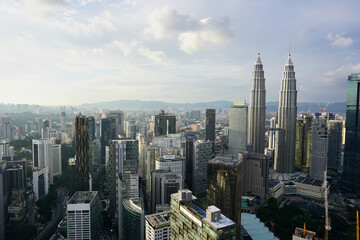 Fototapeta na wymiar Kuala Lumpur city skyline in the afternoon