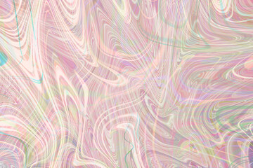 Colourful psychedelic background made of interweaving curved shapes. liquid splash as Illustration.