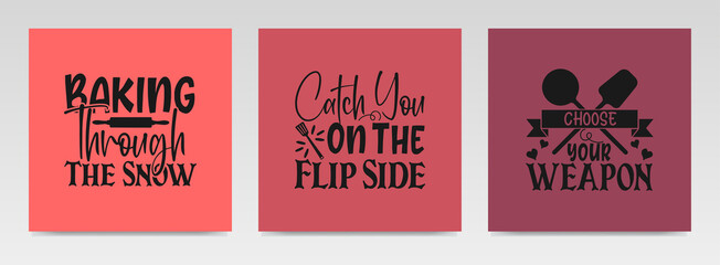 Pot holder quotes letter typography set illustration.